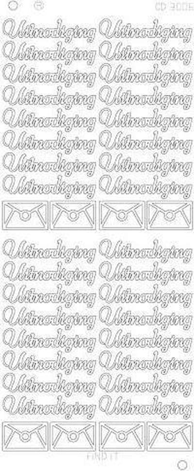 Uitnodiging platinum - Zilver 1 stuks