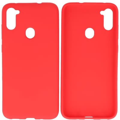 Hoesje Geschikt voor de Samsung Galaxy A11 - Backcover Color Telefoonhoesje - Rood