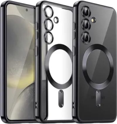 TG Techgrip - Hoesje Geschikt voor Samsung S24 Magsafe Compatible - Back Cover Hoesje met ingebouwde 9H HD camera glas bescherming - Zwart Hoes Geschikt voor Samsung Galaxy S24