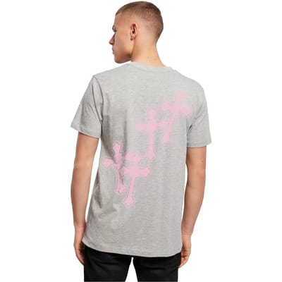 Mister Tee - Six Crosses II Oversize Heren Tshirt - XS - Grijs