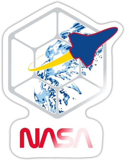 NASA-baan om de aarde Sticker maat S (10 x 10 cm)