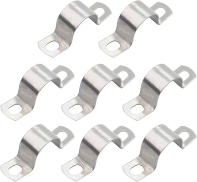 Hoge kwaliteit metalen slangklemmen, 8 stuks, 25 mm, RVS klemmen voor water- en kabelslangen, duurzaam en roestvrij