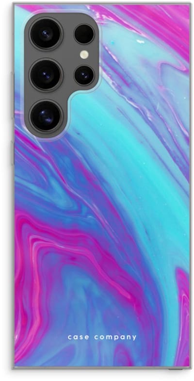 Case Company® - Hoesje geschikt voor Samsung Galaxy S24 Ultra hoesje - Zweverige regenboog - Soft Cover Telefoonhoesje - Bescherming aan alle Kanten en Schermrand