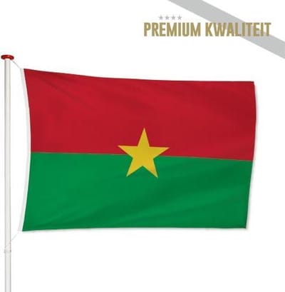 Burkinese Vlag Burkina Faso 150x225cm - Kwaliteitsvlag - Geschikt voor buiten
