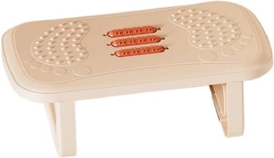 Voetensteun Onder Bureau - Ergonomische Voetenbank - Comfortabel Zitten - Met Massagerollen - One Size - Wit