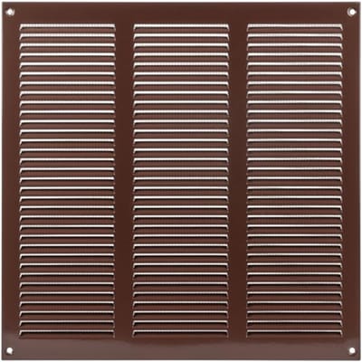 Metalen Luchtventilatie Rooster 12" x 12" - Bruin - Ventilatie Deksel met Ingebouwde Ongediertebescherming voor HVAC