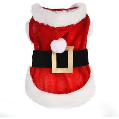 Costume de noël pour animaux de compagnie, vêtements pour petits chiens, manteau d'hiver à capuche, vestes pour chiots et chats, tenue Chihuahua Yorkie XXS black