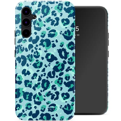 Selencia Hoesje - Geschikt voor Samsung Galaxy A34 (5G) - Backcover - Wild Spots Light Blue