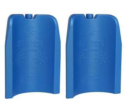 Gerimport Koelelement - 2x stuks - 300 ml - 17 cm - blauw - voor fles of blikjes - koelelementen