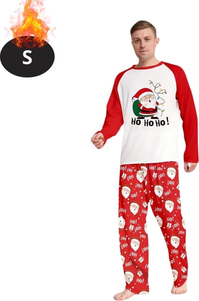 Bovista Kerst Pyjama - Heren - Kerstpyjama - Mannen - Slaapkleding Volwassenen - Set - Broek - Shirt - Christmas - Maat S