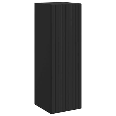 vidaXL - Wandgemonteerde - Badkamerkast - Zwart - 33 - x - 34,5 - x - 100 - cm