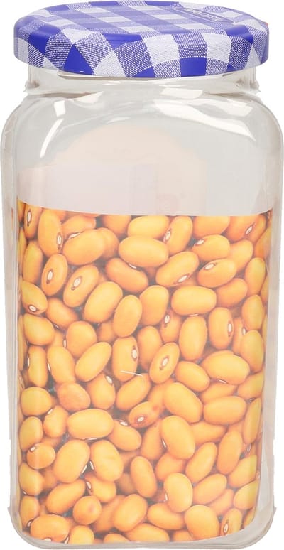 Plasticforte Weckpot/inmaakpot Classic - 600ml - kunststof - draaideksel - blauw - D7 x H15 cm