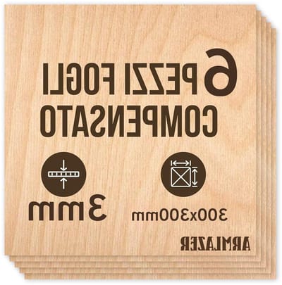 Multiplex Platen - Houten Platen - Hout Branden - Natuurlijke Houtstructuur - 300x300x3 mm - Natuurlijk Hout