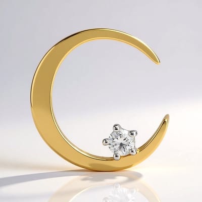 Cavill - Zilveren Hanger met I1 (G) 0,055 Ct Diamant - 925 Sterling Zilver met Goud Verguld - Ronde Briljant 2,5 mm - Luxe Elegante Dames Sieraden