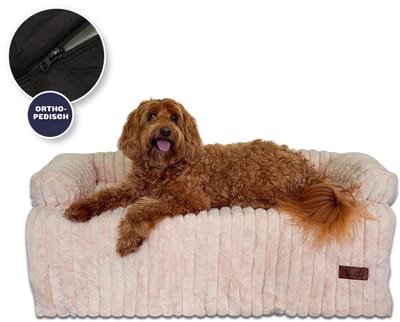 Pet Perfect Luxe Hondendeken – Hondenkleed – Bankbeschermer – Orthopedisch – Wasbaar – Beige – L