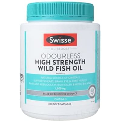 Ultiboost Odourless High Strength Wild Fish Oil 400 Soft Capusles