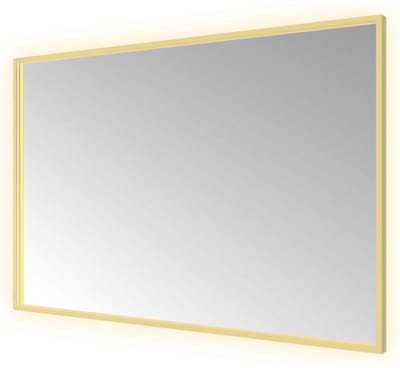 Hotbath &More Mirrors Square LED Badkamerspiegel - Rechthoek - 80 x 120 cm - Geborsteld Messing Pvd