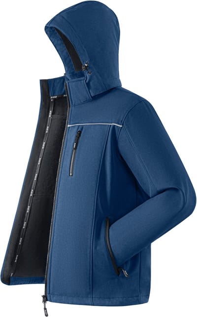 BUBW® Windjack - Outdoorjas - Heren & Dames Windjack - Softshell Jas 4 Seizoenen - Tussenjas - Winddicht - Waterdicht - Fleece Gevoerd -Lichtgewicht - Ademend - Maat M - Donkerblauw