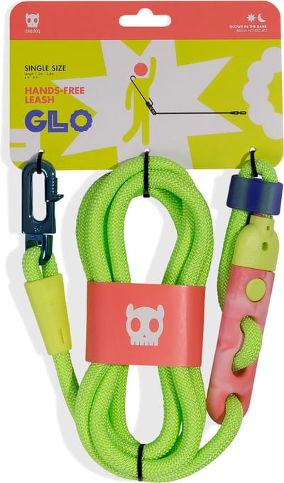 Zee.Dog Handsfree Lijn Glo - Hondenriem - Lichtgroen 120-240 Cm