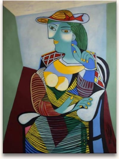 Handgeschilderd schilderij Olieverf op Canvas - Pablo Picasso 'Natalia met Hoed'