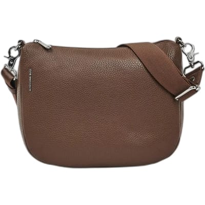 MANDARINA DUCK Leren schoudertas Mellow Leather Hobo Bag Milk Chocolate bruine