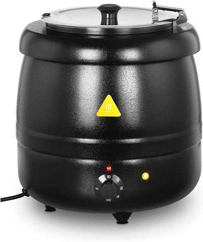 Elektrische Soepketel - Warmhoudpan - Buffetten Warm Houden - Automatische Temperatuurregeling - 10 Liter - Zwart