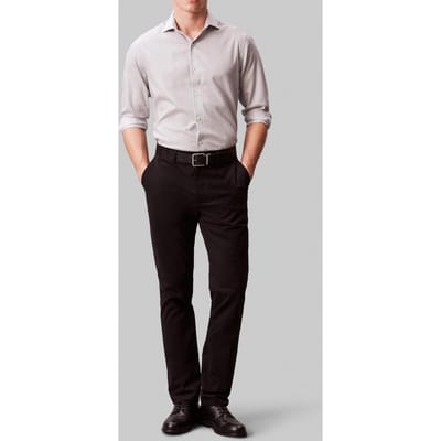 Calvin Klein Slim Striped Straight Shirt Navy Taglia: 40 | Camicie Business Outlet | Uomo | Blu