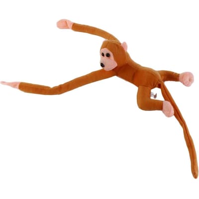60CM Lange Arm Aap Pluche Speelgoed Anti-botsing Banaan Aap Gordijnband Aap Pop Knuffel Verjaardag Bruiloft Feest Decor lichtbruine kleur