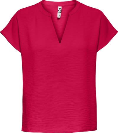 JDY Dames Effen Korte mouw Blouse Basis V-hals Bluseshirt Top JDYLION