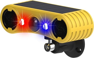 Solar Bewegingsmelder met Geluidsalarm en Knipperlicht - Waterdicht Beveiligingsalarm
