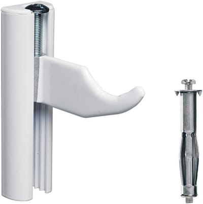 Universele Plaatbeugel voor Radiator en Verwarming - Wit Aluminium - Voor Gipsplaat