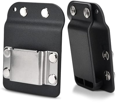Allecto - Boorriemhouder - Riemclip - Snelle bevestiging - Roestvrij staal - Elektrisch gereedschap - Handgereedschap - Draagbare riemklem