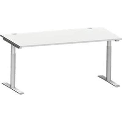Schäfer Shop Genius MODENA FLEX bureau, 1600 x 800 mm, lichtgrijs