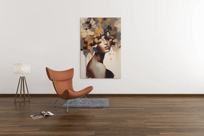 Canvas Schilderij - Vrouw - Kunst - Wanddecoratie - 90x60x2 cm