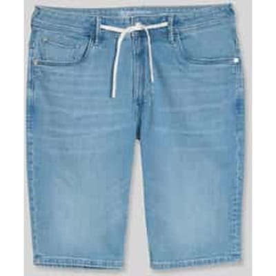 regular fit korte jeans van katoenmix