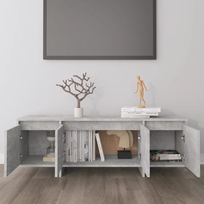 vidaXL - Tv-meubel - 120x30x40,5 - cm - bewerkt - hout - betongrijs