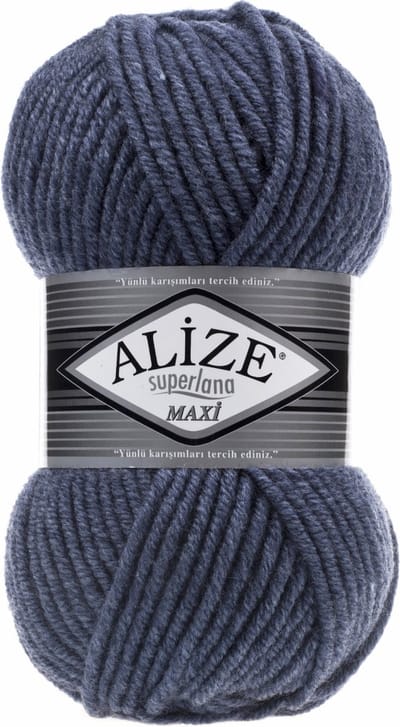 Alize Superlana Maxi 203 Denim Melange Pakket 5 Bollen 500 Gram