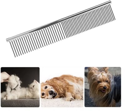 CHPN - Hondenkam - Kattenkam - RVS huisdieren kam - 20/4CM - Grove hondenkam - Fijne hondenkam - 2-zijdig
