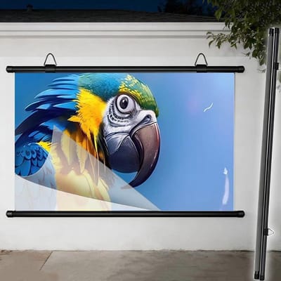 Projectorscherm Oprolbaar - Filmscherm Beamer - Thuisbioscoop Creëren - Anti-licht Materiaal - 60 inch 4:3 - Grijs