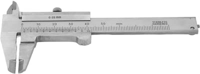 Dailygoods- Vernier Remklauw 0-50 mm - Roestvrij Staal - Meetgereedschap - Dubbele Schaal - Handig - Lichtgewicht en Draagbaar - Meetinstrument