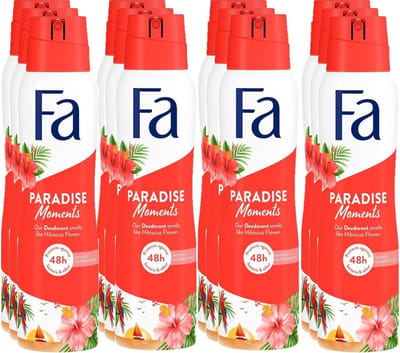 Fa Paradise Moments Deodorant Spray 150ml - Voordeelverpakking 12 stuks