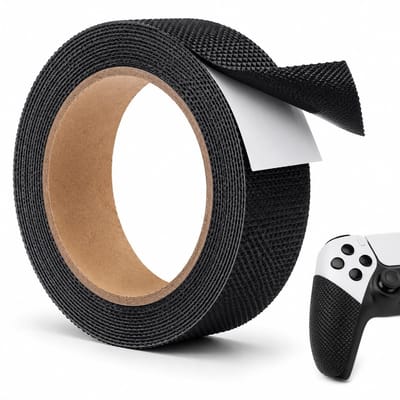 Antislipband zwart 2,5 cm x 5 m - Zelfklevend, waterdicht en slijtvast voor gamepads, gereedschap en knutselen
