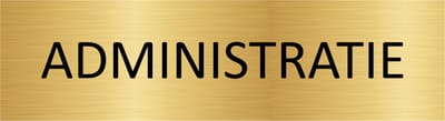 CombiCraft deurbordje Administratie in goud met tape - 165 x 45 mm