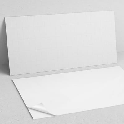 Coloray Wandpanelen Zelfklevend - Lichte rechthoekige tegels PVC Wandpaneel - 100 cm x 50 cm - Wit Wandbekleding Zelfklevend - 1 stuk - Texturen Wandpanelen Zelfklevend - Keuken Wandpanelen - Wandpanelen Badkamer