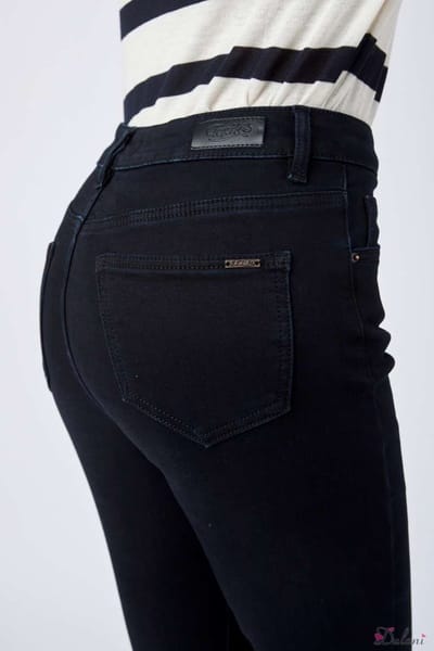 Broek Toxik3 met hoge taille navy fleece H2635