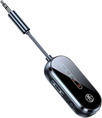 Audio Zender - Draadloze Converter - Muziek Streamen - Dubbele Functionaliteit - 13 cm Lengte - Zwart
