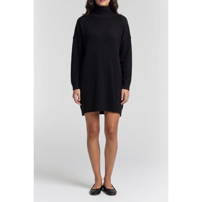 The Kooples High-neck Dress With Shiny Detail Black Größe: 34 | Minikleider Outlet | Damen | Schwarz