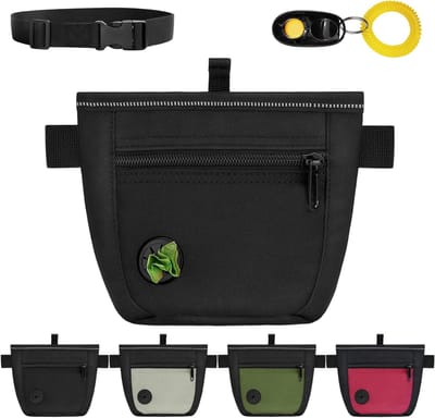 Hondentrainingset met Snacktas, Poepzakdispenser, Clicker en Magnetische Sluiting voor Wandelen en Training