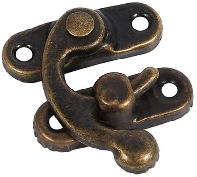 Dailygoods- Grendelhaken Antiek - 12 Stuks - Vintage Hasp - Retro Design - Decoratief Meubilair - Geschikt voor Houten Kisten