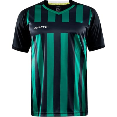 Craft Progress 2.0 Stripe Shirt Korte Mouw Heren - Zwart / Groen | Maat: XS